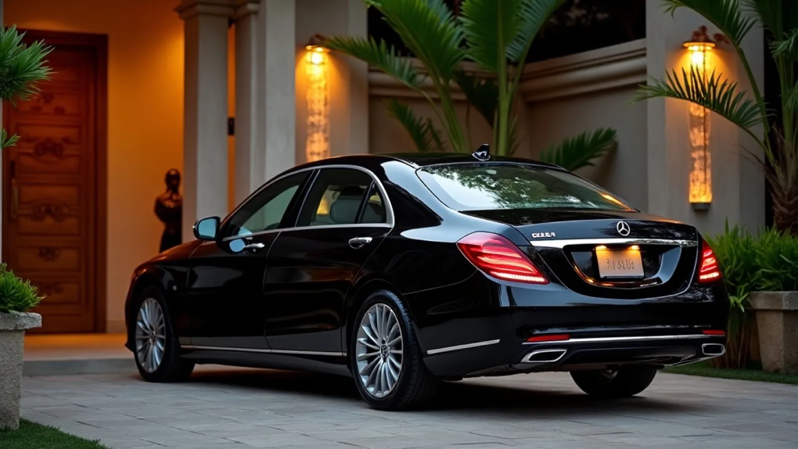 Sewa Mercedes-Benz di Bali — sedan mewah di villa Seminyak